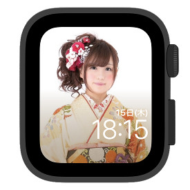 Apple Watch のウォッチフェイス 文字盤に好みの写真を設定する